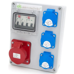 Rozdzielnica budowlana Mikołajki 16/4 + 3*GS + zabezpieczenia, obudowa naścienna, 4NO31C11C0/4