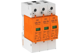 Ogranicznik przepięć PV ze zdalną sygnalizacją 900V DC 3P B+C Typ 1+2 7kA 3kV V25-B+C Typ 1+2 3PHFS900 5097448