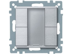 KNX Przycisk natynkowy podwójny plus aluminium System M MTN627660 SCHNEIDER ELECTRIC