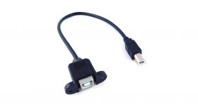 Kabel do montażu panelowego USB B-B m/ż