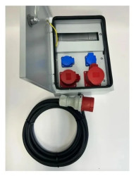 Metalowa rozdzielnica ścienna CEE 32A 16A 2x230V z kablem 5m IP54 94V-4