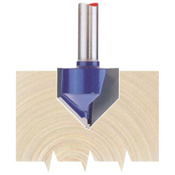 Draper 75337 TCT Router Bit 1/4" Groove 19mm x 90°