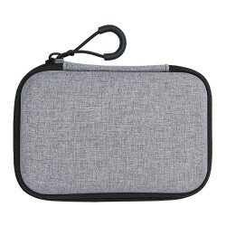 Etui Na Słuchawki Pokrowiec Case 140x100x40mm Szary Pudełko Z Siatką