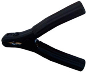 Battery charging pliers, pole sign -, 300 A, 160 mm, black, H 200 SCHWARZ VOLLISOLIERT