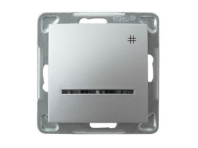 IMPRESJA Wyłącznik krzyżowy podświetlany srebro ŁP-4YS/m/18 OSPEL