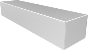 Aluminum enclosure, (L x W x H) 432 x 102 x 76 mm, natural, 1444-20