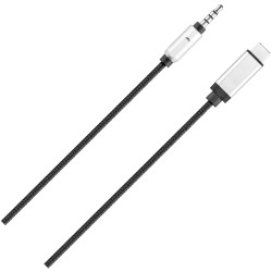 Renkforce RF-3432030 Audio Cable USB-C to 3.5 mm Jack 1.20 m Black Aluminium