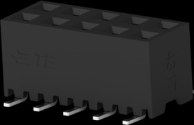 Socket header, 10 pole, pitch 2 mm, straight, black, 1-2314846-0