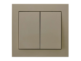 KIER Wyłącznik podwójny świecznikowy beżowy ŁP-2W/01 OSPEL