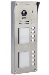 Ośmioabonentowa stacja bramowa z wbudowanym czytnikiem zbliżeniowym umożliwiającym otwieranie wejścia za pomocą RFID S1108A