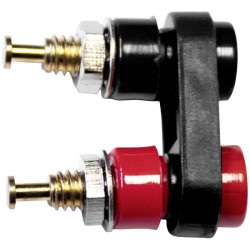 Mueller BU-P4543-0 Plug Black/Red Two-pin Tip Nylon Gold-Plated