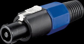 50835 PA speaker plug, 4-pin, screwable, bend protection