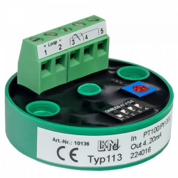 Przetwornik temperatury wy: Pt100/Pt1000 we: 4 → 20 mA