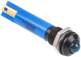 Lampka kontrolna do montażu panelowego 110V ac, niebieska 8mm LED RS PRO