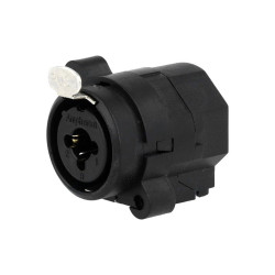 Gniazdo mikrof.Jack 6,3mm+XLR 3p żeńskie z przyciskiem DUAL