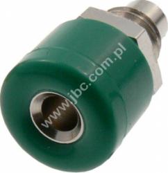 RC-187 GN Gniazdko mini izolowane 2,6mm, mont.M5, lutowane, zielony, RC187GN, WYPRZEDAŻ