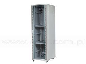 Szafa rack 42U, 19", 800mm gl., drzwi szklane