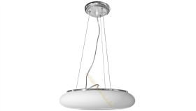 Lampa Domenica Fi520*H1500mm 4Xe27 Biała Szkło + Metal