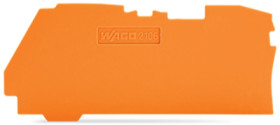 End/Intermediate plate, 1 mm thick, orange for terminal block, 2106-1292