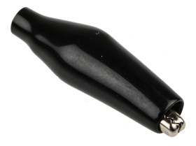 Zacisk krokodylkowy izolowany Czarny RS PRO