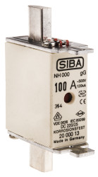 Bezpiecznik NH 100A 500V ac NH000 gG SIBA