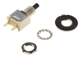 Przycisk miniaturowy Chwilowy SPST średnica wycięcia 4.9mm, montaż panelowy APEM