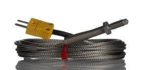 Termopara z dyszą K średnica M6 x 1mm długość 5m Wtyk miniaturowy RS PRO