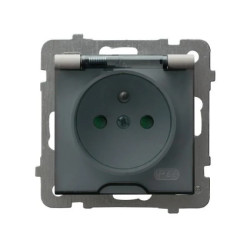 AS Gniazdo bryzgoszczelne z uziemieniem IP-44 z przesłonami torów prądowych wieczko przezroczyste kaszmir GPH-1GZP/m/82/d