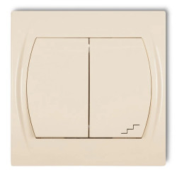 LOGO Łącznik jednobiegunowy ze schodowym beżowy 1LWP-10