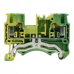 Złączka szynowa przelotowa zaciskowa żółto-zielona PE 1,5mm2 1P UL