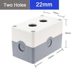 Kaseta WYSOKA 85mm 2x otwór 22mm biała