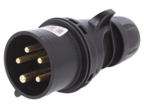 015-6X Złącze zasilające 3-fazowe AC, wtyk męski, 16A/400VAC, IP44
