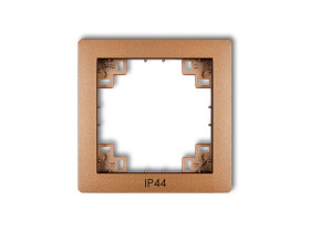 DECO Ramka pośrednia do wyłączników IP44 złoty metalik 8DRPH KARLIK