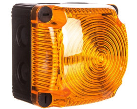 Sygnalizator ostrzegawczy żółty 24V DC LED błyskowy podwójny IP65 853.310.55