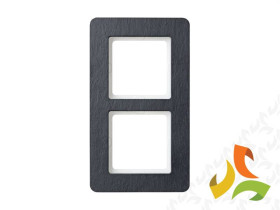 BERKER Q.7 Ramka 2 podwójna węgiel łupek naturalny 10126030 HAGER