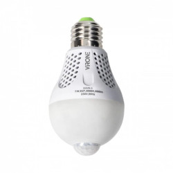 NAMIB LED PIR 7W A60, żarówka z PIR 7W, 600lm, 4000K,SW/R-3