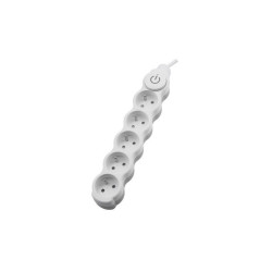 Przedłużacz 5-gniazdowy z uziemieniem z wyłącznikiem 1,5m B05-NB5GW1M Bemko