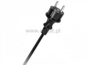 Kabel sieciowy 3m ( 3x1,5mm ) czarny guma HQ z/u