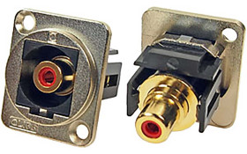 Gniazdo RCA Montaż na panelu Żeński, styki pozłacane 2A RS PRO