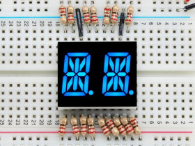 Adafruit Dual Alphanumeric Display - Blue 0.54" Digit Height - Pack of 2