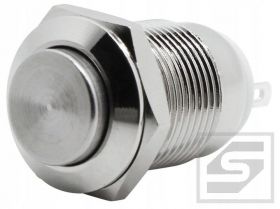 Przycisk wandaloodporny PW12PW;12mm wystający;2A/250V;chwilowy;2pin.;