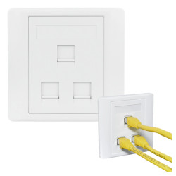 Osłona gniazda telefonicznego lub internetowego - 3 wypusty - maskownica gniazda