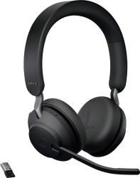 Jabra Evolve2 65 UC Słuchawki nauszne Bluetooth stereo czarny regulacja głośności, Wskaźnik naładowania akumulatora, wyc