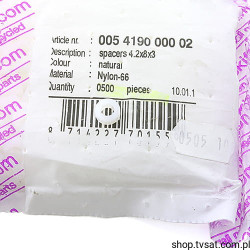 005419000002 Spcr Nat 4.2X8X3MM SPACER ES