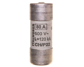 Wkładka bezpiecznikowa cylindryczna 22x58mm 80A gG 500V CH22/P /z wybijakiem/ 006711013