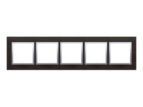 SIMON 54 Ramka 5 pięciokrotna Nature-Metal INOX YIN IP20/IP44* (*IP44-należy zastosować zestaw uszczelek DUN5) DRN5/78 KONTAKT S