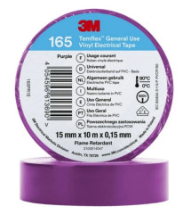 Taśma izolacyjna 15mm x 10m PVC Temflex 165 fioletowa 7100184729 /100szt./