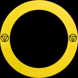 ZBY8L140 Schild für beleuchtbaren Not-Aus/Not-Halt, gelb, Ø=90mm, blanko