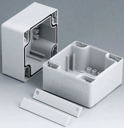 ABS enclosure, (L x W x H) 160 x 80 x 80 mm, light gray (RAL 7035), IP66, C2108081