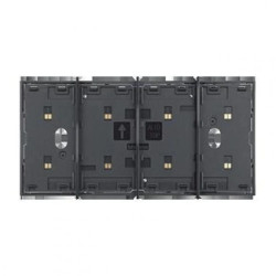 LIVING NOW MY HOME ramka stykowa 4mod. czarny KG8104